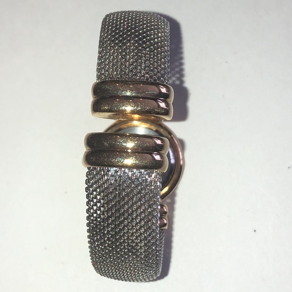 Pierre Jacquard Gold Tone and Silver Tone Watch with Mesh Band - Picture 4 of 8